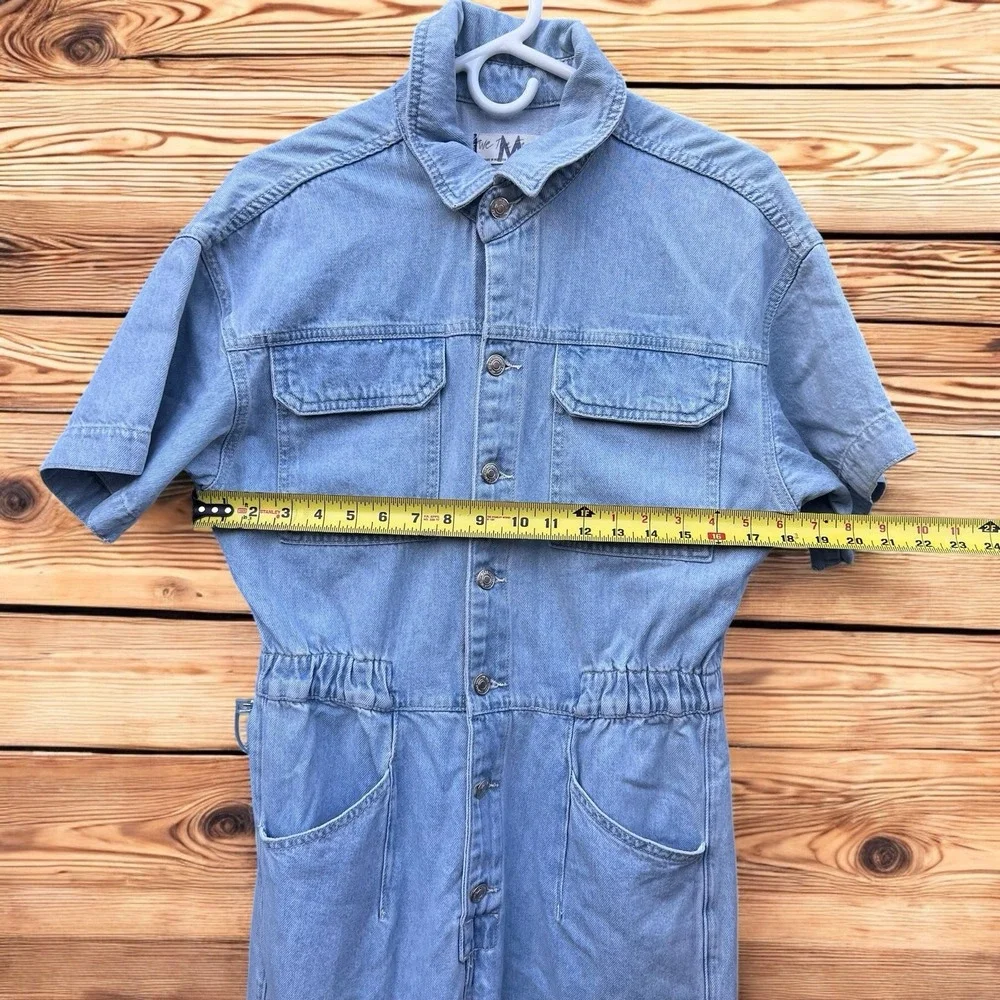 Free People Marci Jumpsuit Medium Light‎ Blue Denim One Piece Boilersuit Casual